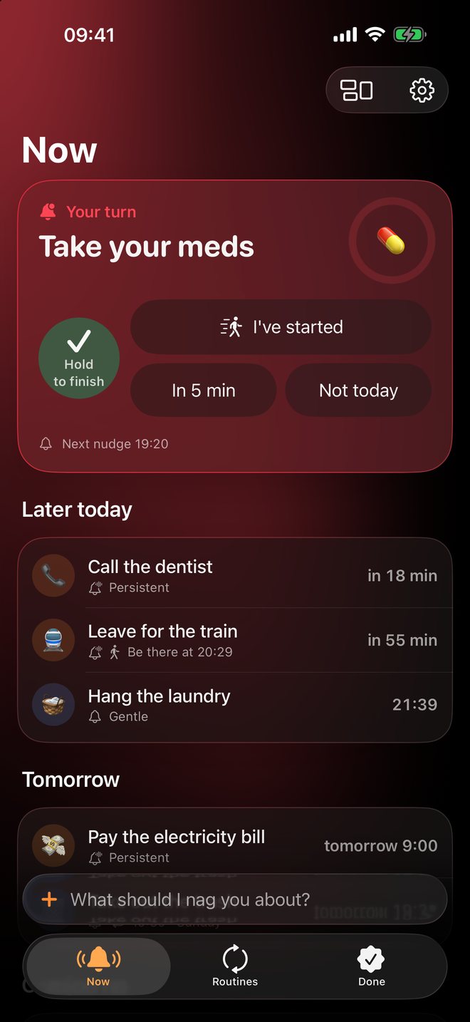 Stickler on a phone: a reminder waiting for you